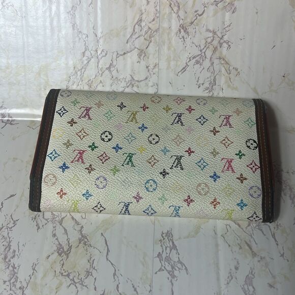 VINTAGE MULTICOLOR MONOGRAM TAKASHI MURAKAMI INTERNATIONAL WALLET - Picture 4 of 14